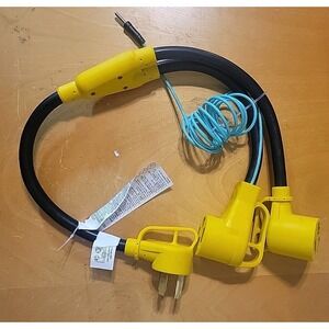 30 Amp Dryer Y Splitter to RV/EV NEMA 10-30P to 14-50R / 10-30R Power Cord Adapt